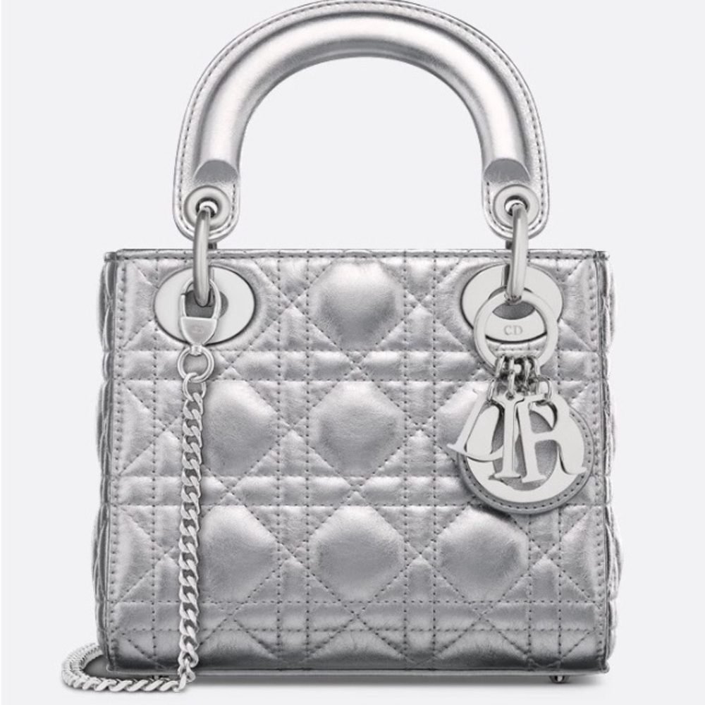 Dior Metallic Silver Mini Bag
